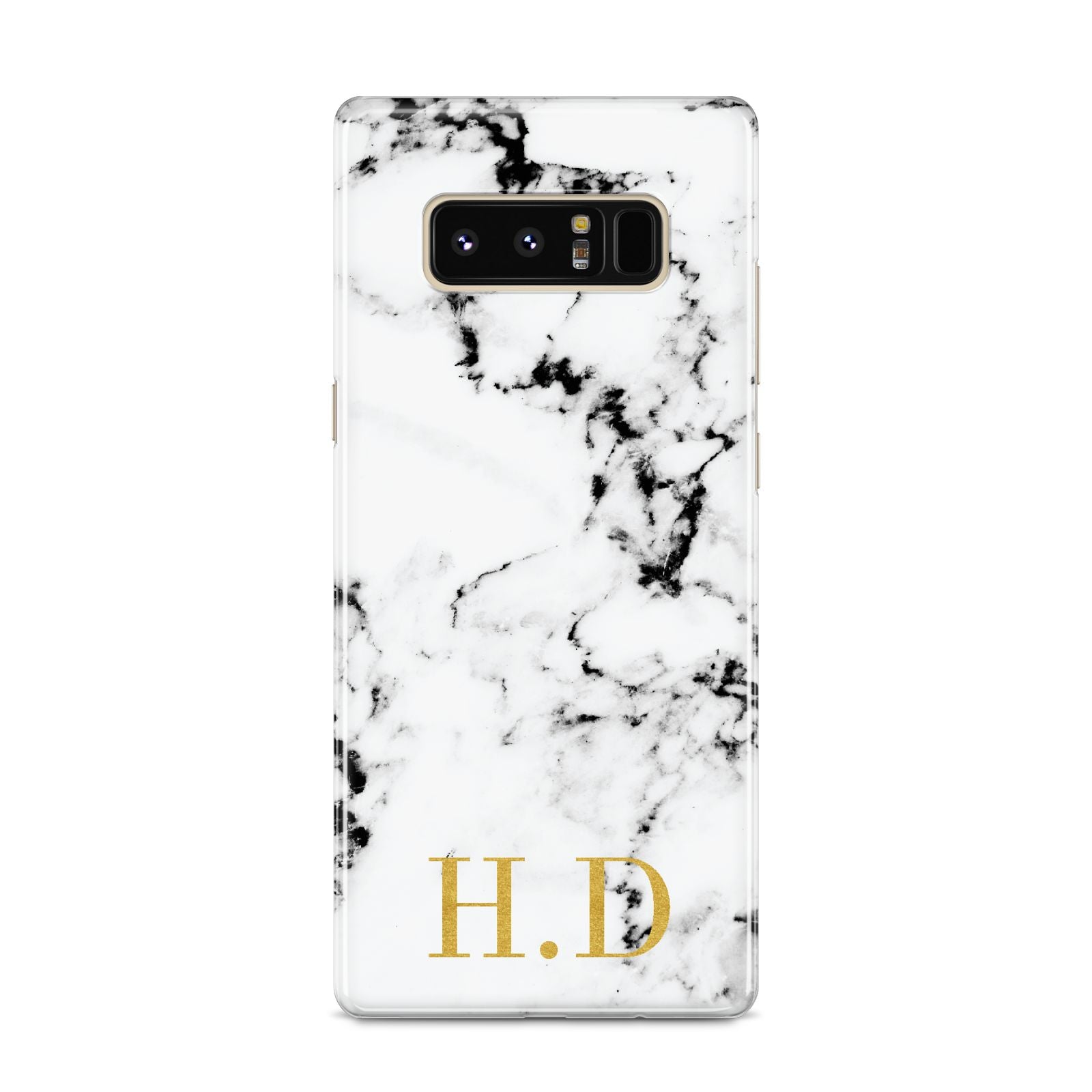 Personalised Gold Initials Marble New Samsung Galaxy S8 Case