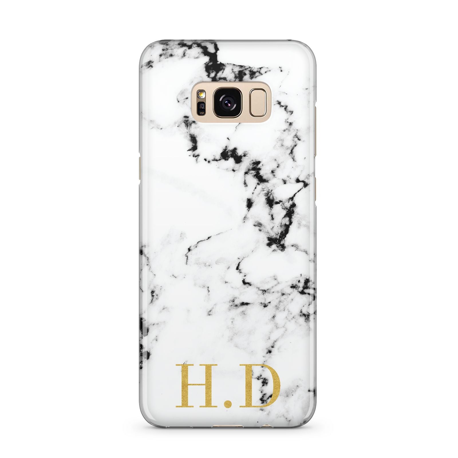 Personalised Gold Initials Marble New Samsung Galaxy S8 Plus Case