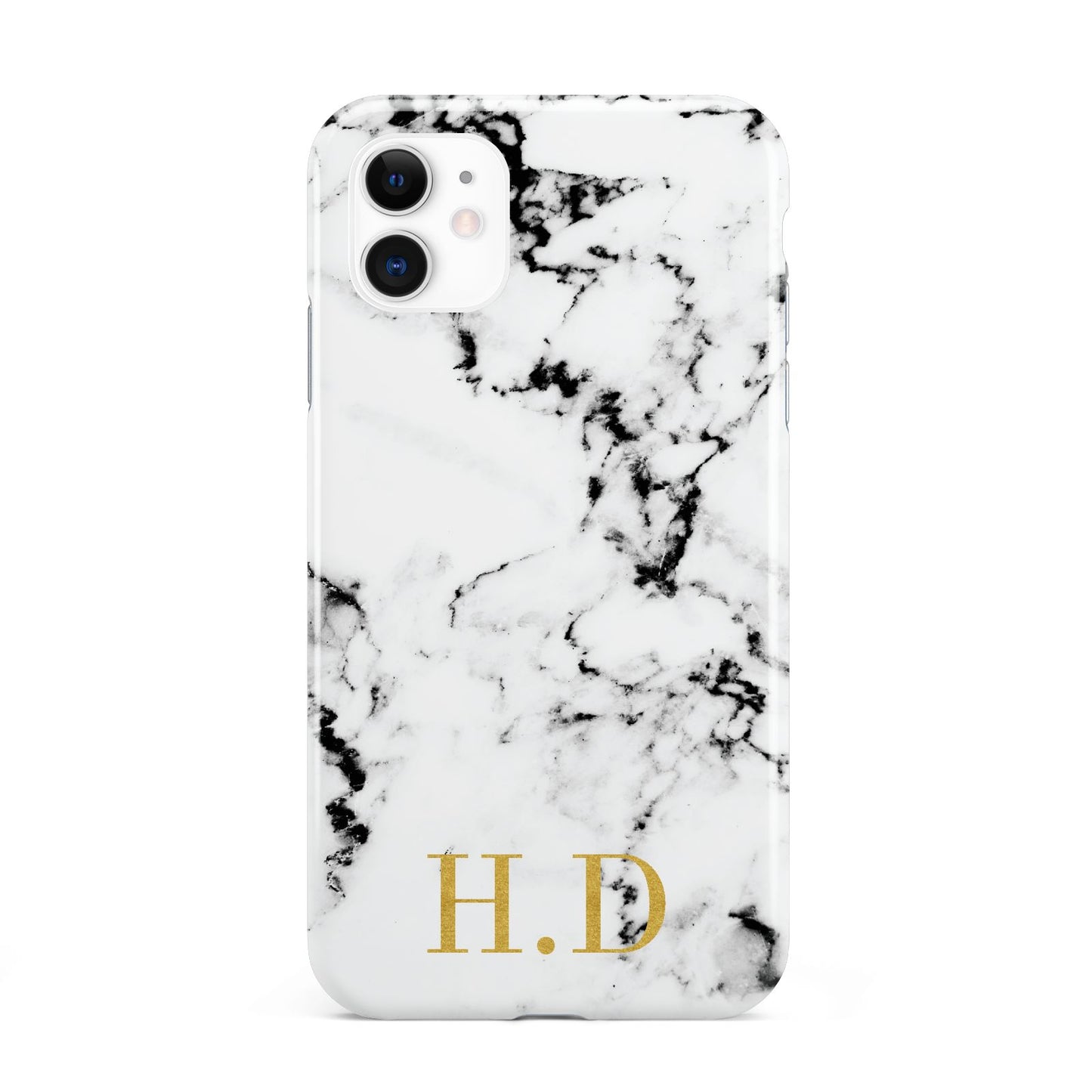 Personalised Gold Initials Marble New iPhone 11 3D Tough Case