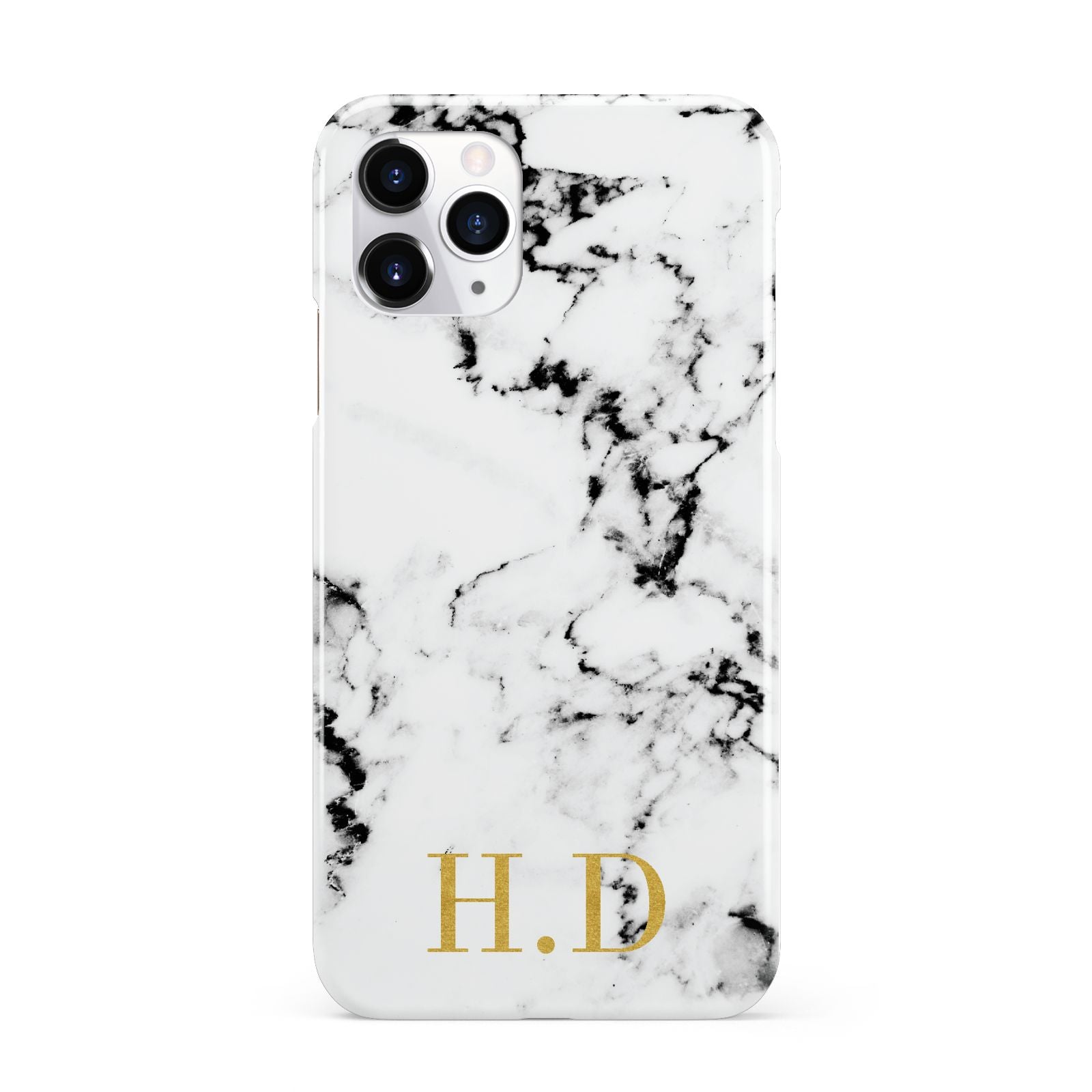 Personalised Gold Initials Marble New iPhone 11 Pro 3D Snap Case