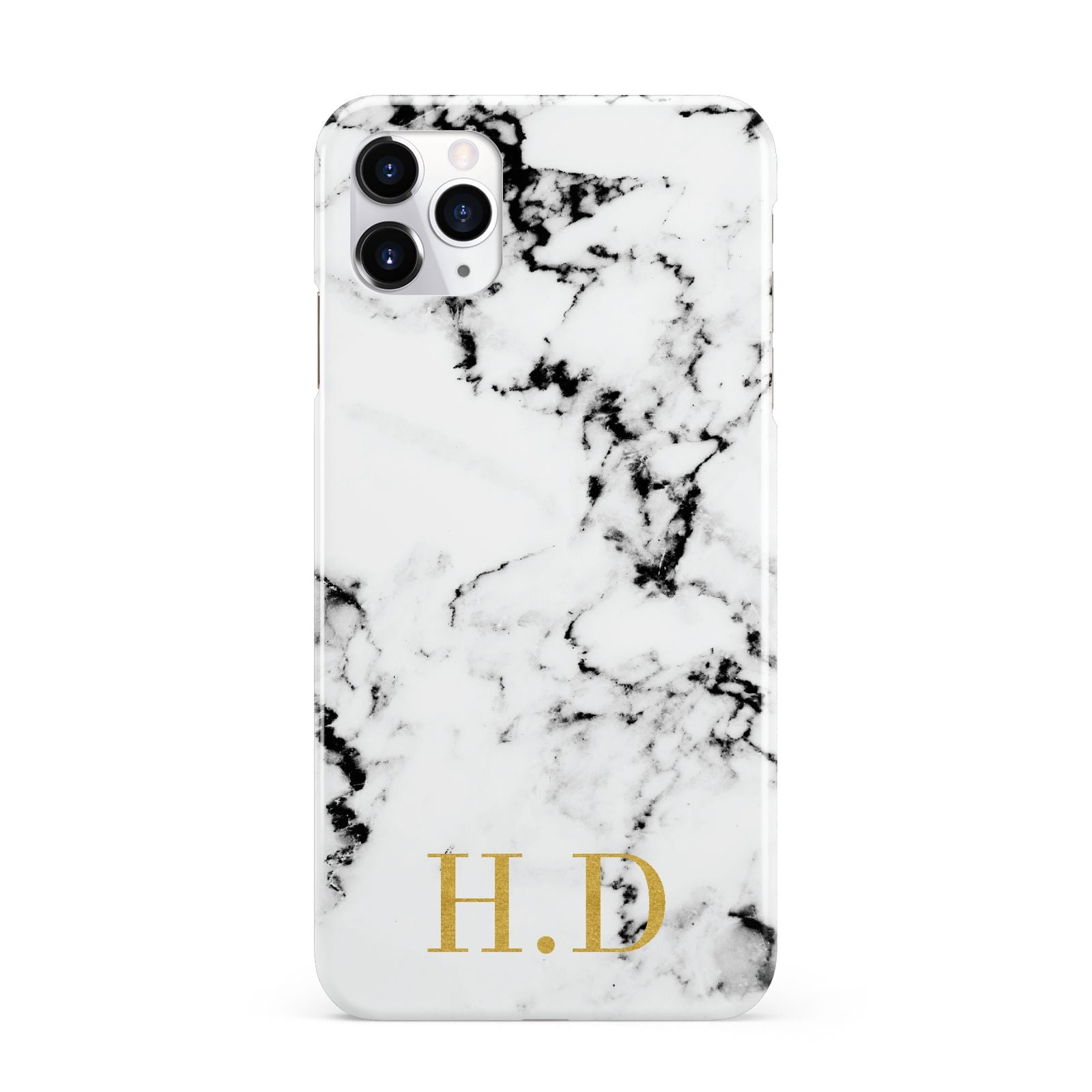 Personalised Gold Initials Marble New iPhone 11 Pro Max 3D Snap Case