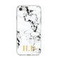 Personalised Gold Initials Marble New iPhone 8 Bumper Case on Silver iPhone