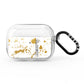 Personalised Gold Ink Splash AirPods Pro Clear Case