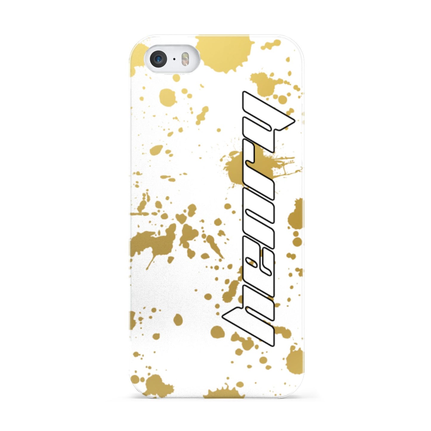 Personalised Gold Ink Splash Apple iPhone 5 Case