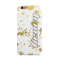 Personalised Gold Ink Splash Apple iPhone 6 3D Tough Case