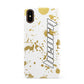 Personalised Gold Ink Splash Apple iPhone XS 3D Snap Case