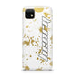 Personalised Gold Ink Splash Huawei Enjoy 20 Phone Case