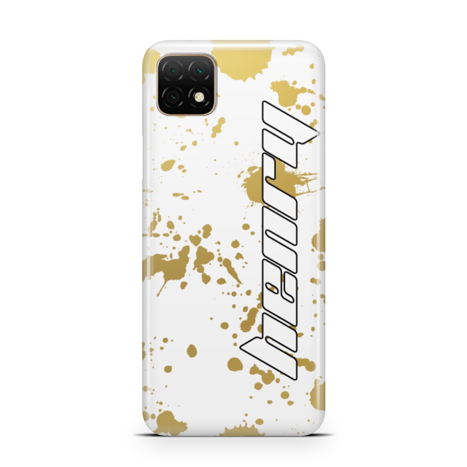 Personalised Gold Ink Splash Huawei Enjoy 20 Phone Case