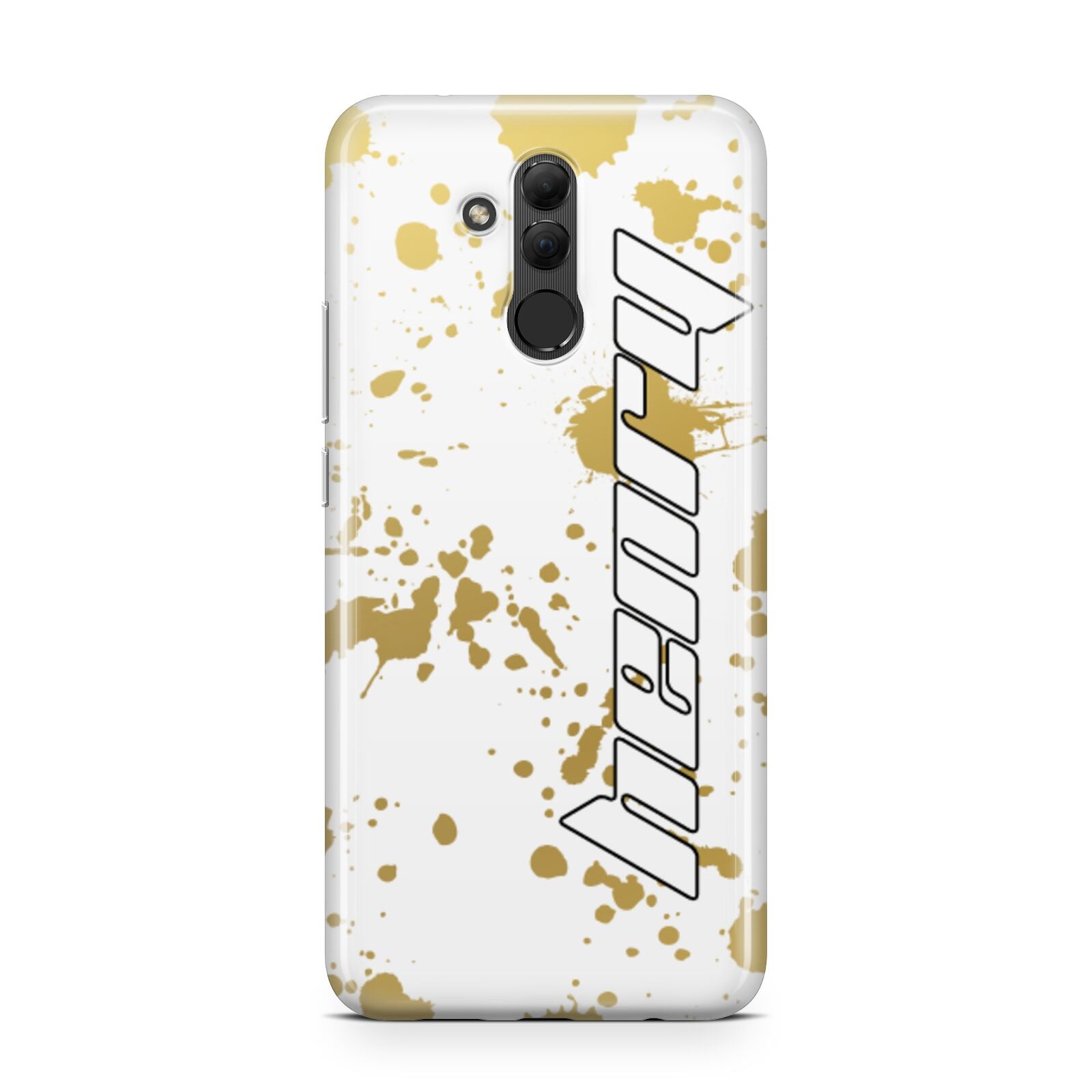 Personalised Gold Ink Splash Huawei Mate 20 Lite
