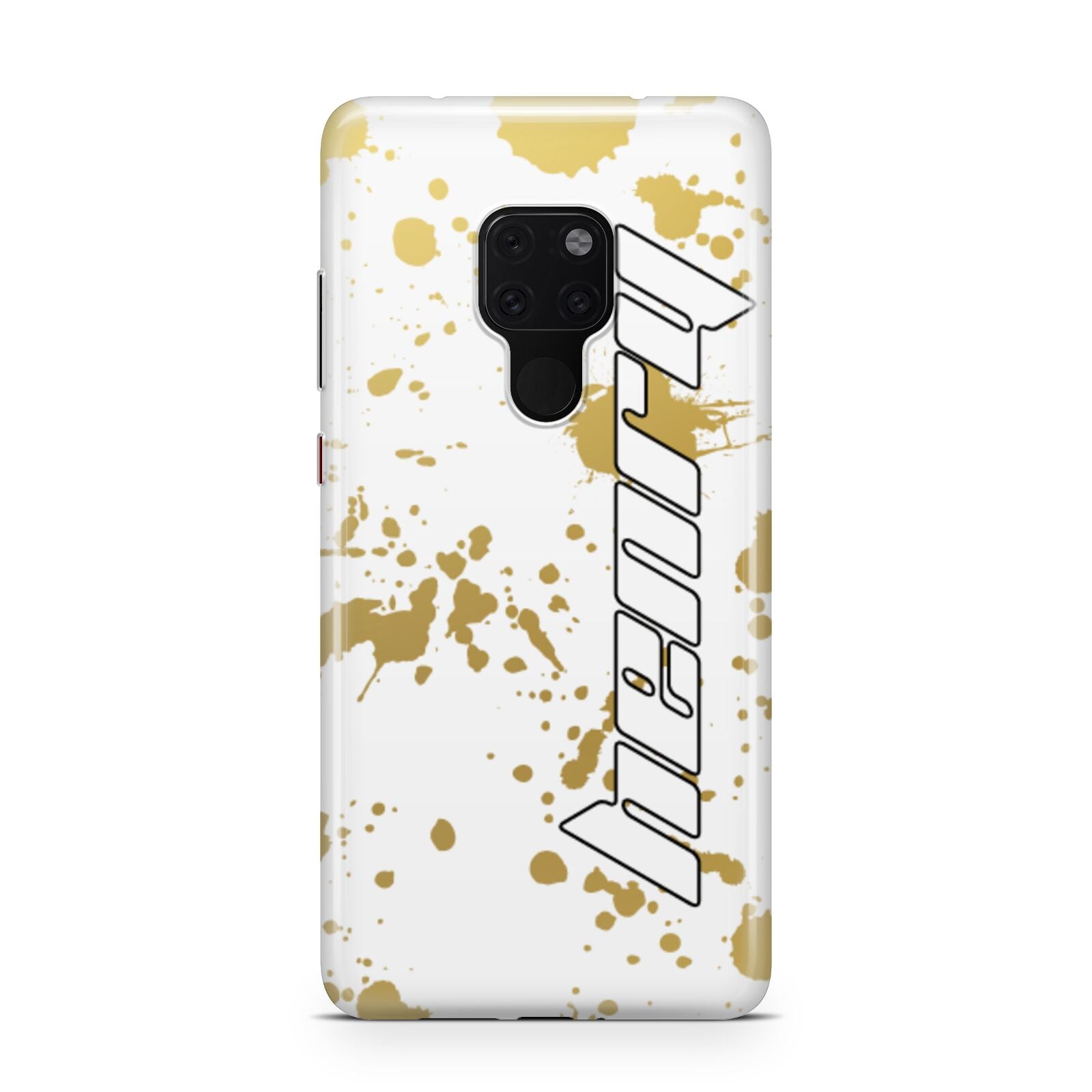 Personalised Gold Ink Splash Huawei Mate 20 Phone Case