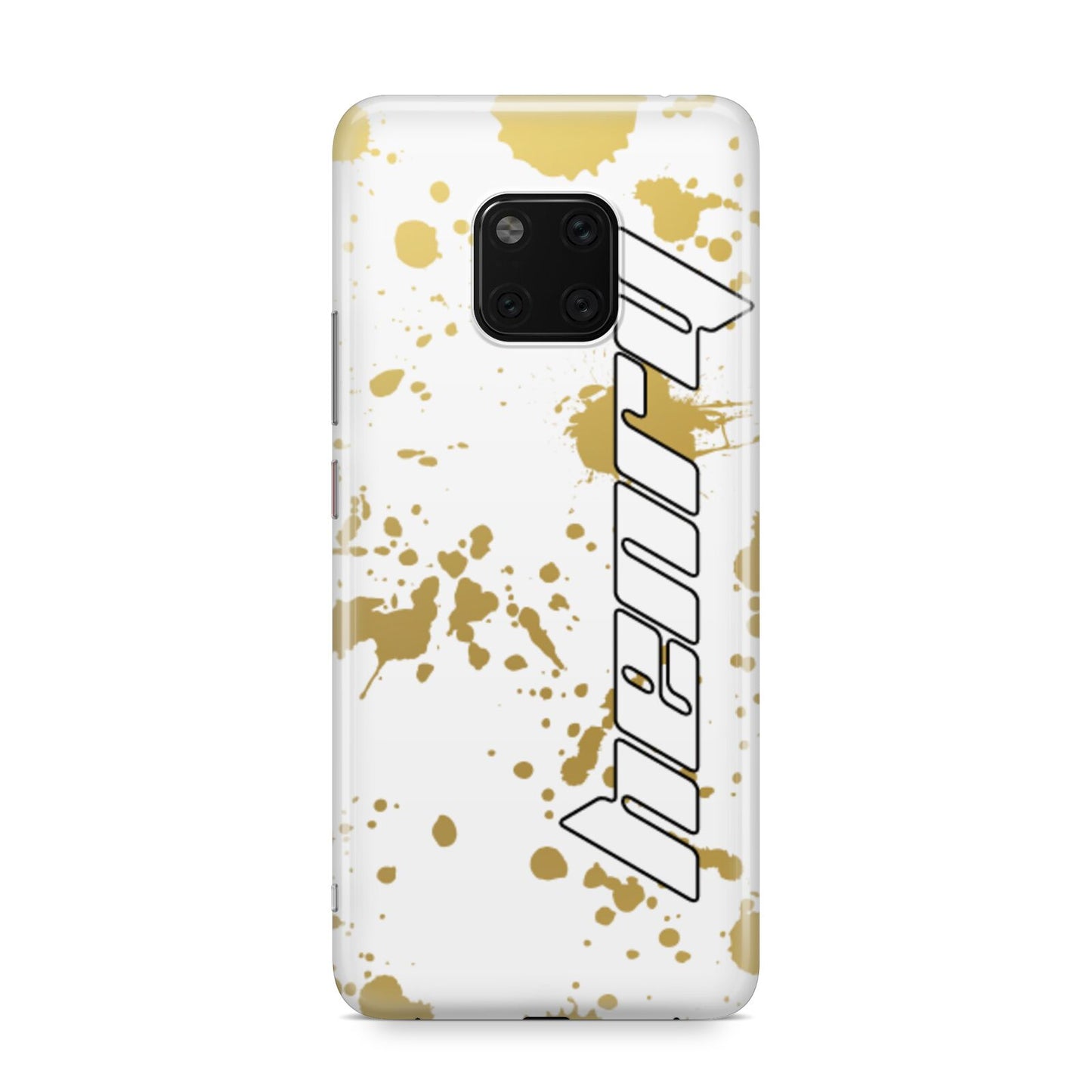 Personalised Gold Ink Splash Huawei Mate 20 Pro Phone Case