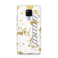 Personalised Gold Ink Splash Huawei Mate 20X Phone Case