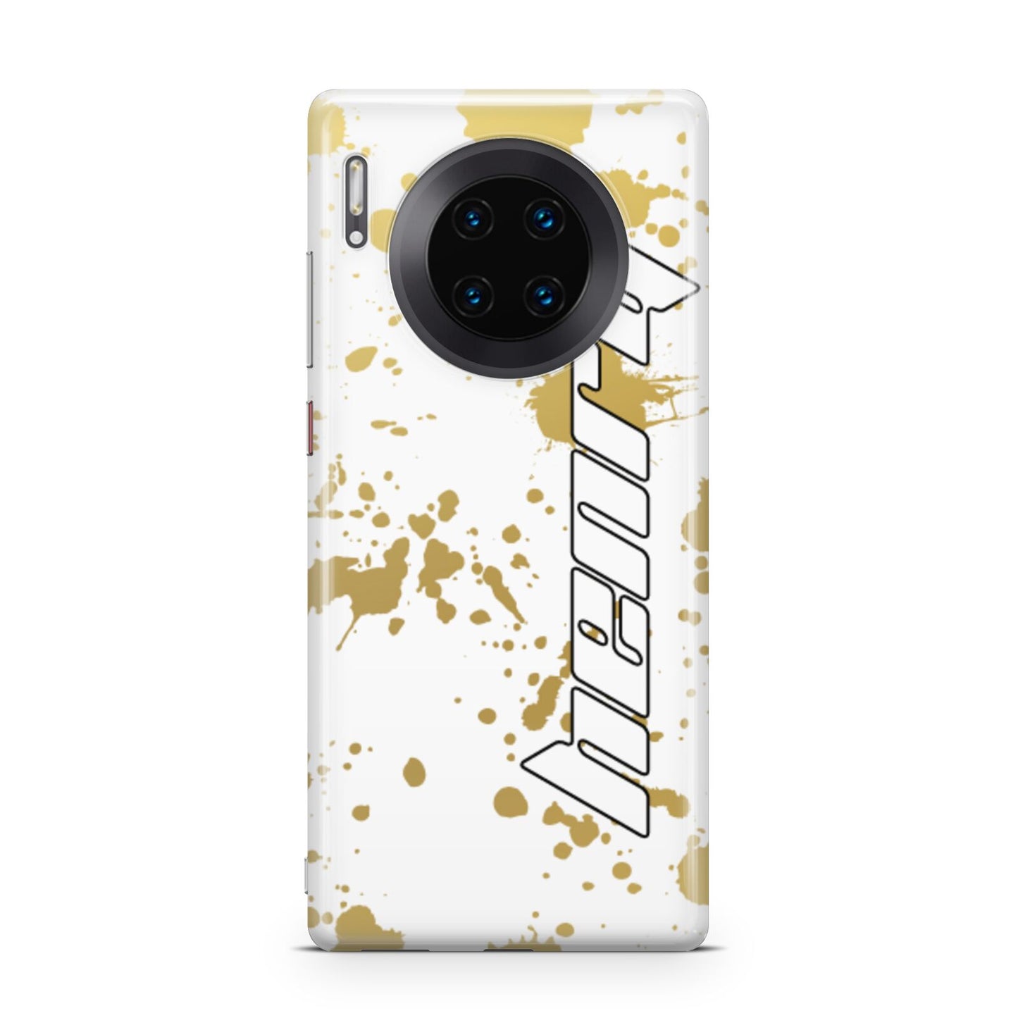 Personalised Gold Ink Splash Huawei Mate 30 Pro Phone Case
