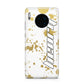 Personalised Gold Ink Splash Huawei Mate 30