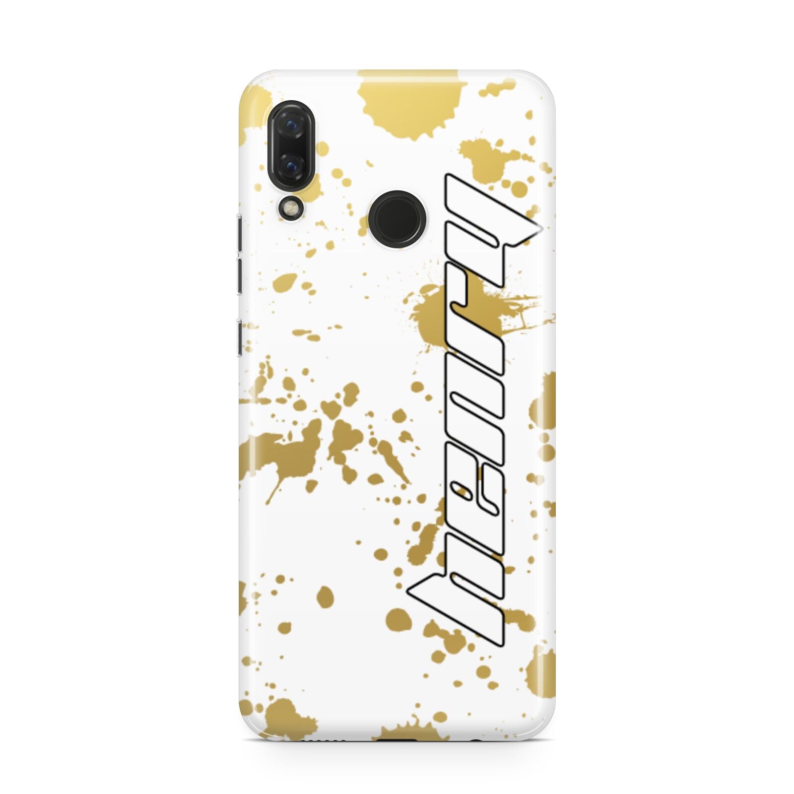 Personalised Gold Ink Splash Huawei Nova 3 Phone Case