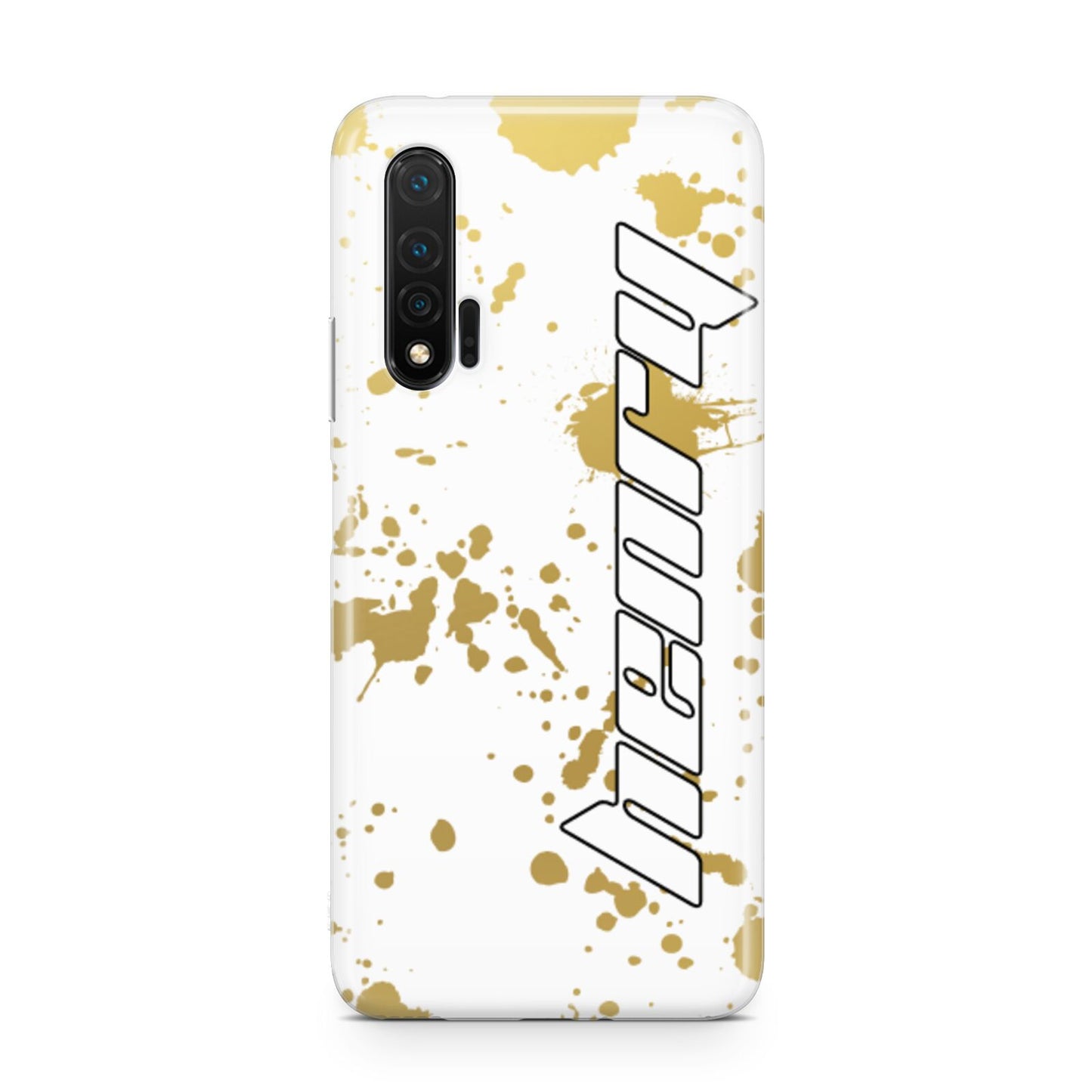 Personalised Gold Ink Splash Huawei Nova 6 Phone Case