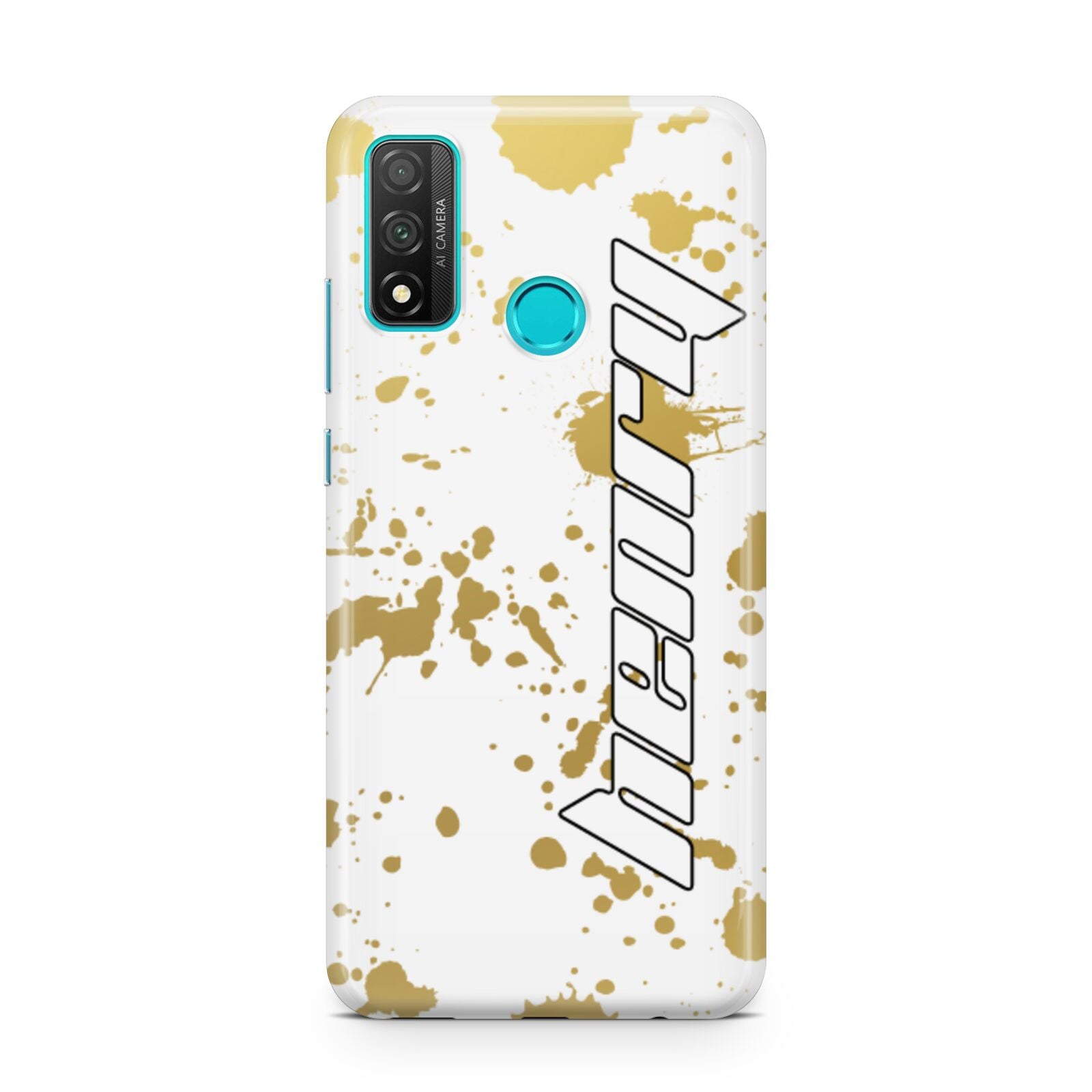 Personalised Gold Ink Splash Huawei P Smart 2020