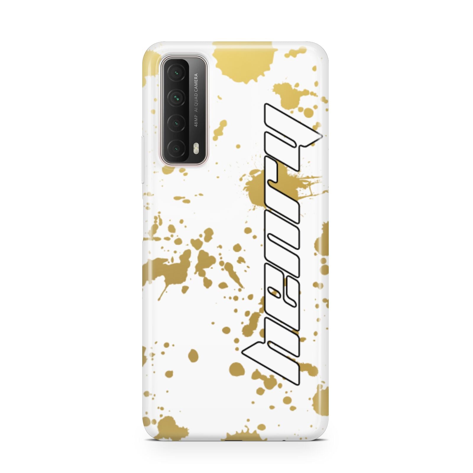 Personalised Gold Ink Splash Huawei P Smart 2021