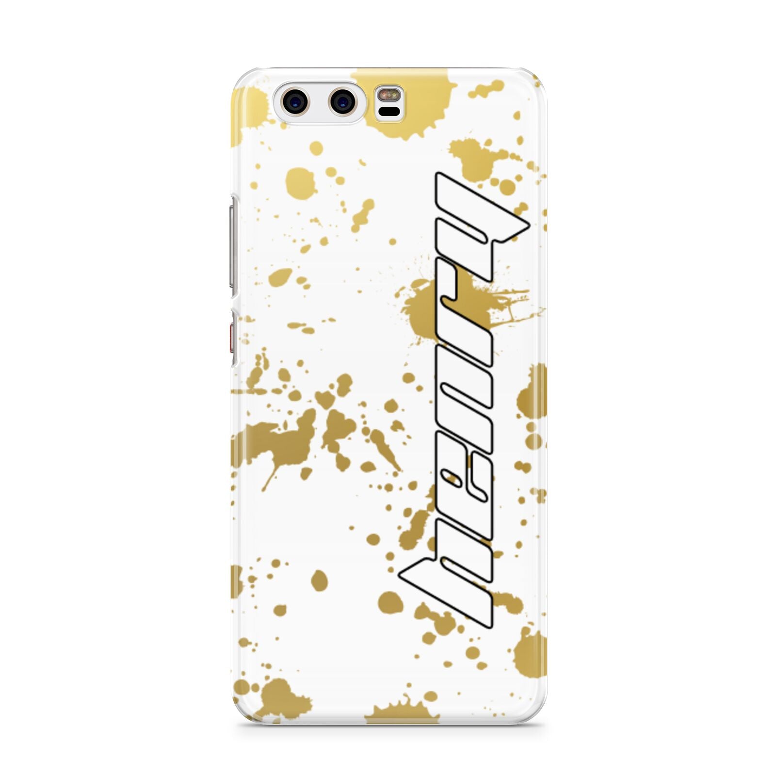 Personalised Gold Ink Splash Huawei P10 Phone Case
