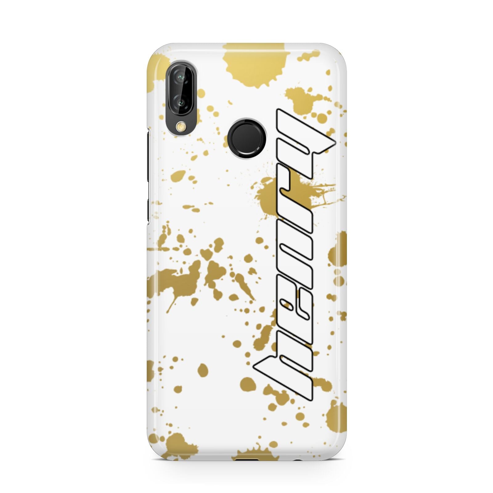Personalised Gold Ink Splash Huawei P20 Lite Phone Case