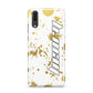 Personalised Gold Ink Splash Huawei P20 Phone Case