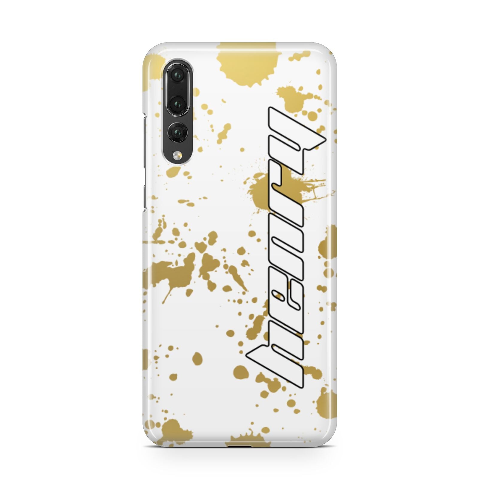 Personalised Gold Ink Splash Huawei P20 Pro Phone Case