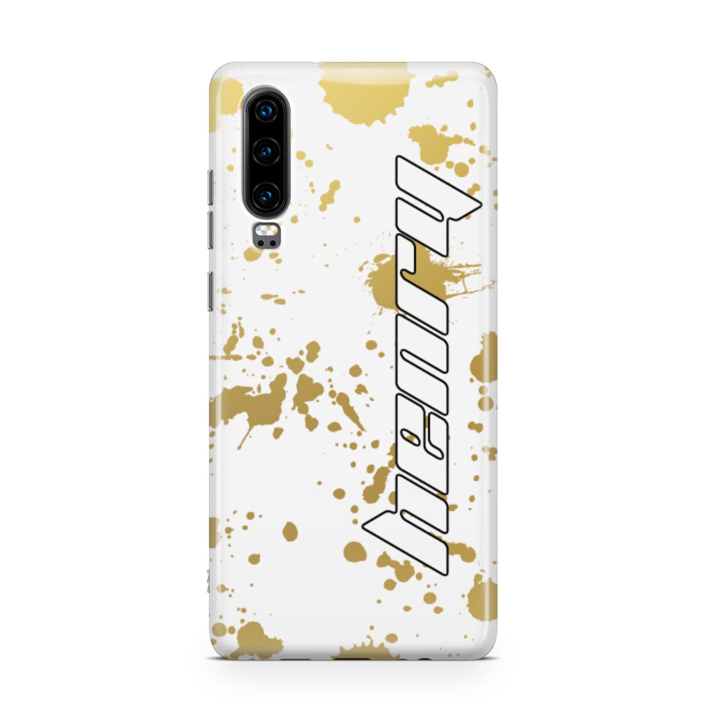 Personalised Gold Ink Splash Huawei P30 Phone Case