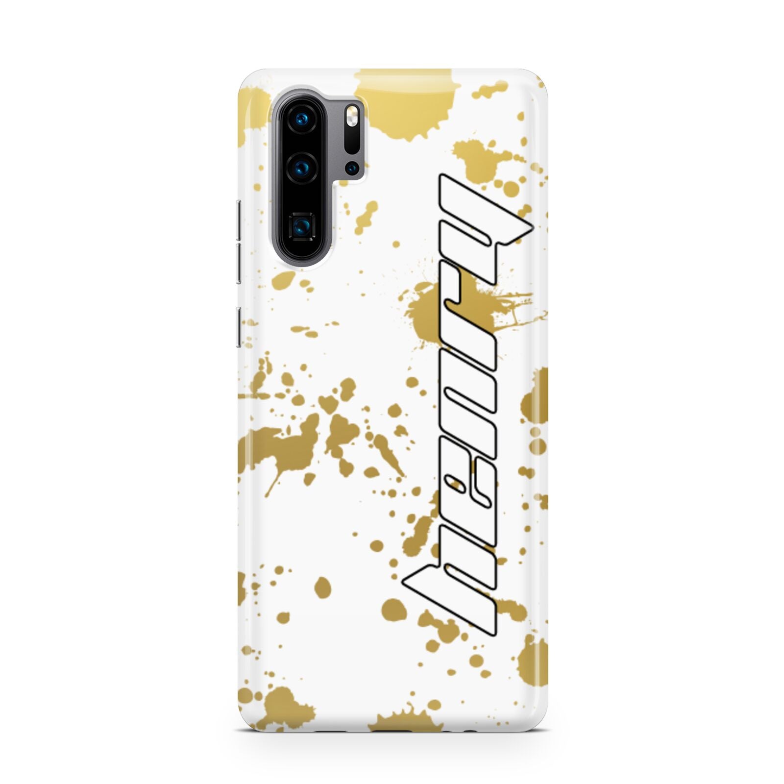 Personalised Gold Ink Splash Huawei P30 Pro Phone Case