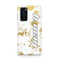 Personalised Gold Ink Splash Huawei P40 Phone Case