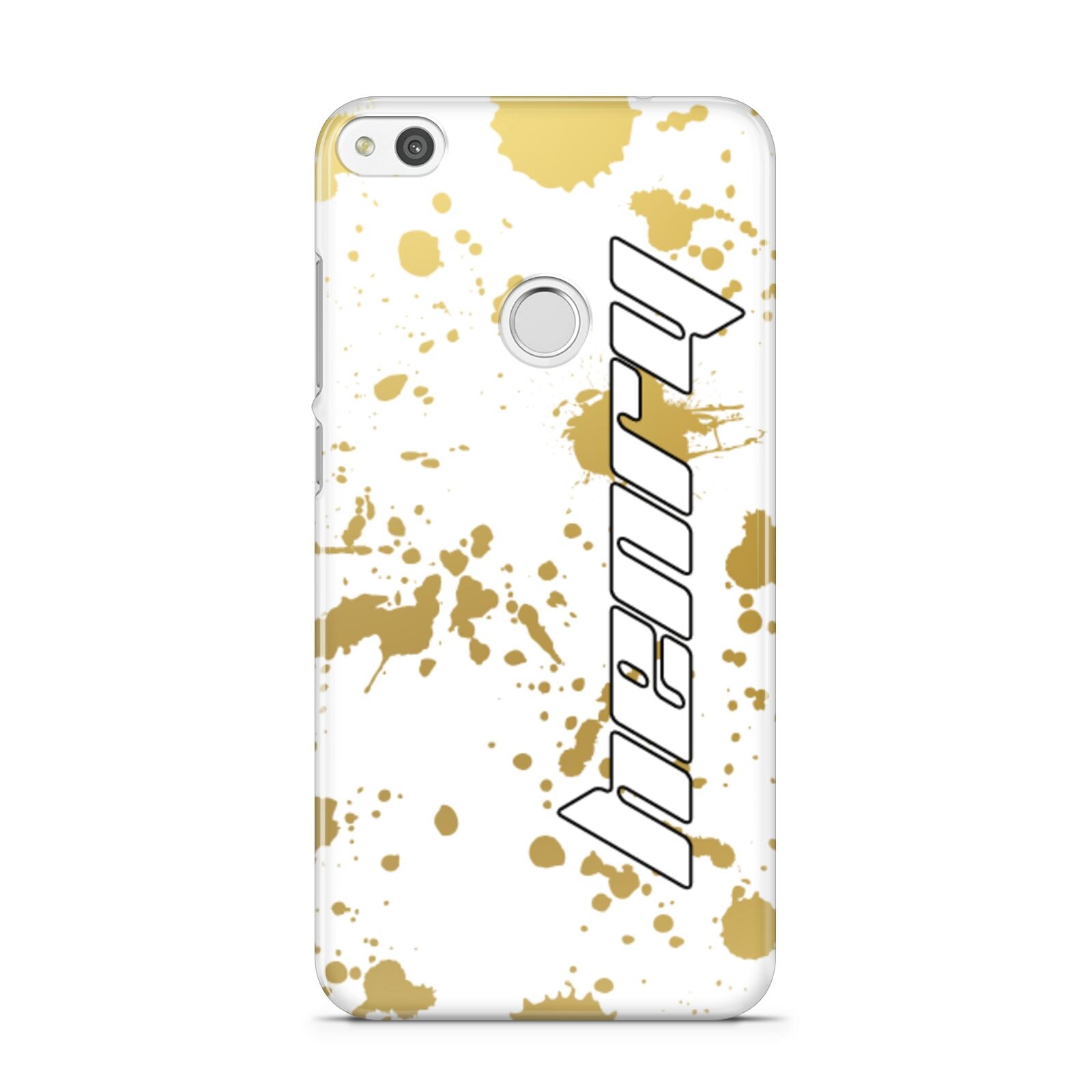 Personalised Gold Ink Splash Huawei P8 Lite Case