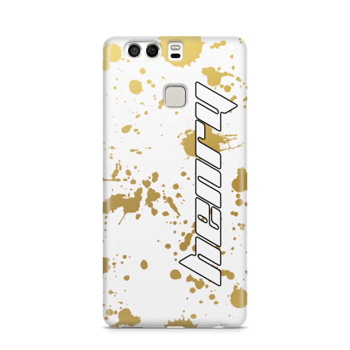 Personalised Gold Ink Splash Huawei P9 Case