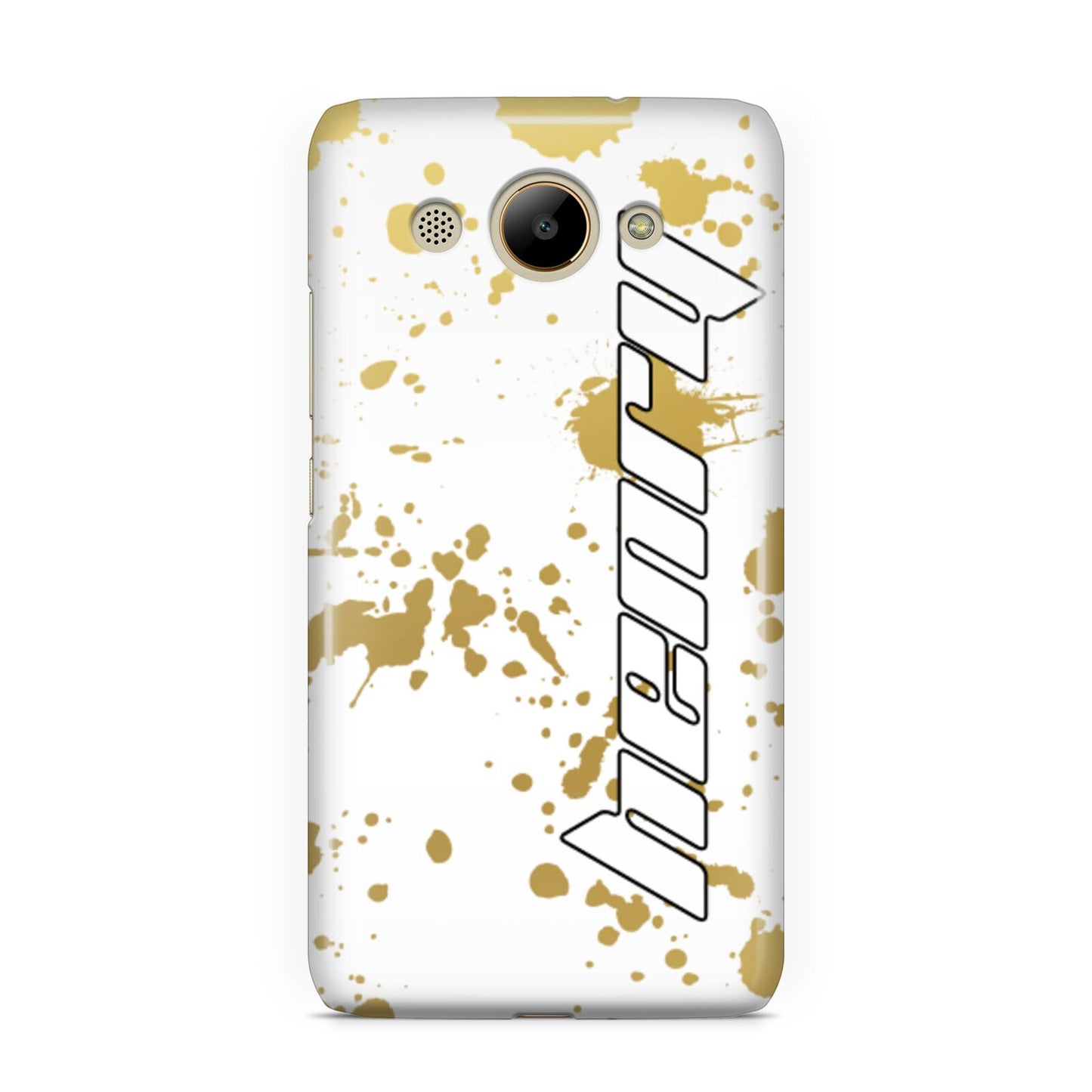 Personalised Gold Ink Splash Huawei Y3 2017