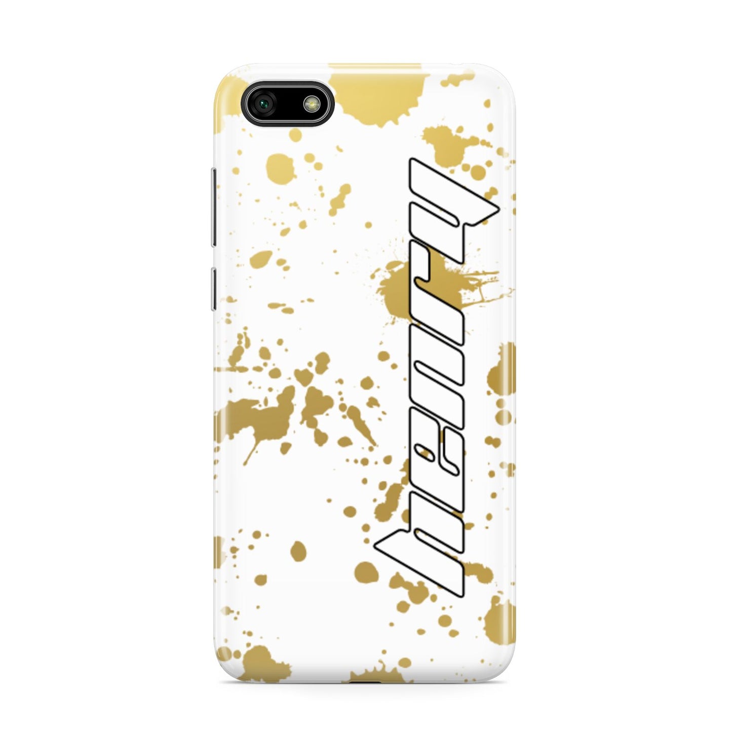 Personalised Gold Ink Splash Huawei Y5 Prime 2018 Phone Case