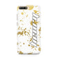 Personalised Gold Ink Splash Huawei Y6 2018