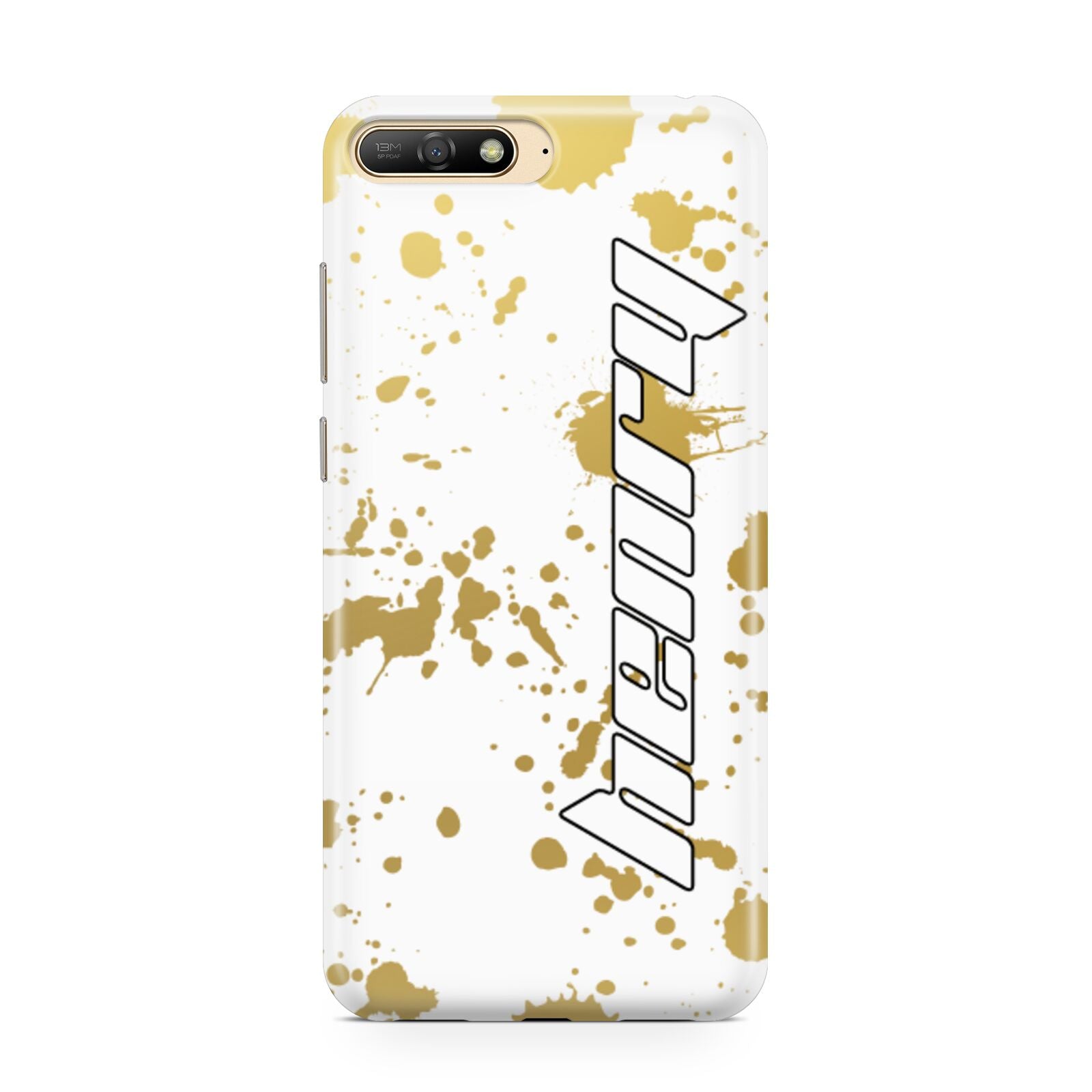 Personalised Gold Ink Splash Huawei Y6 2018