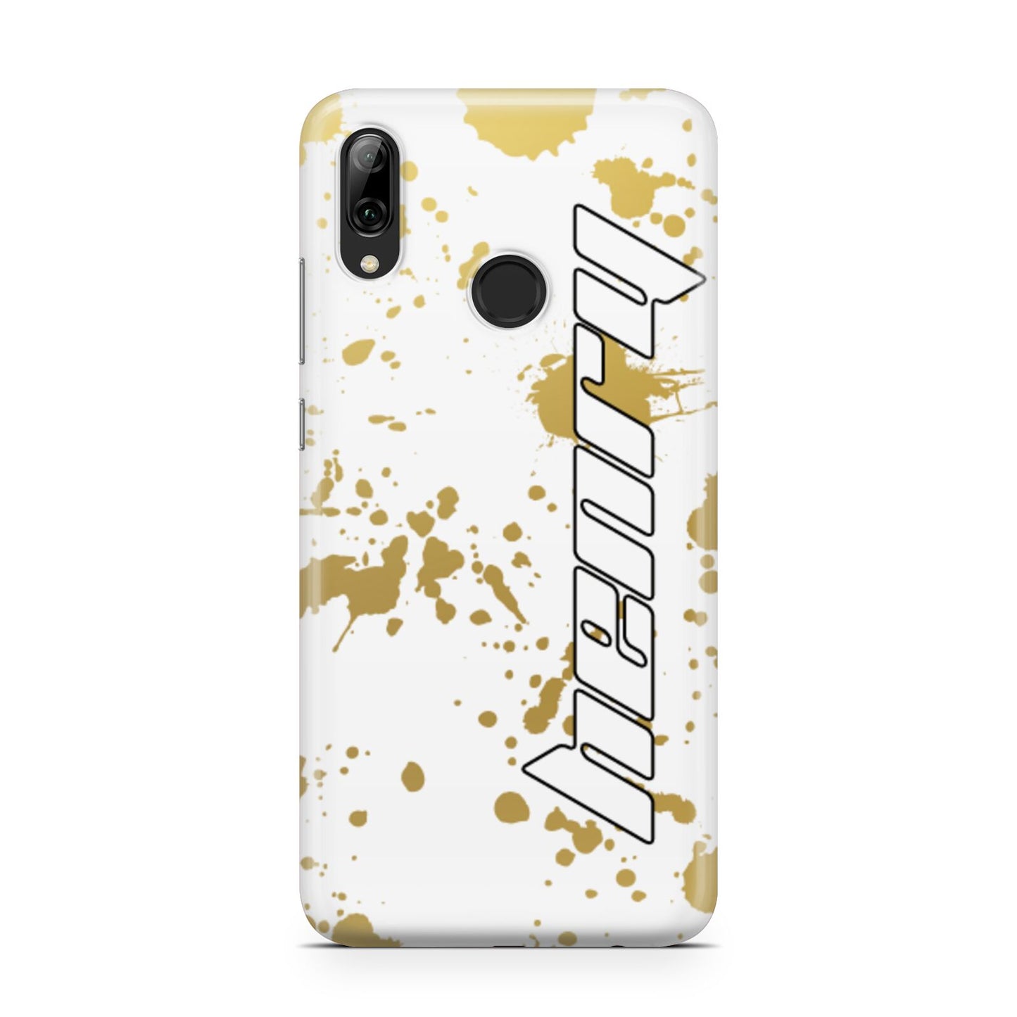 Personalised Gold Ink Splash Huawei Y7 2019