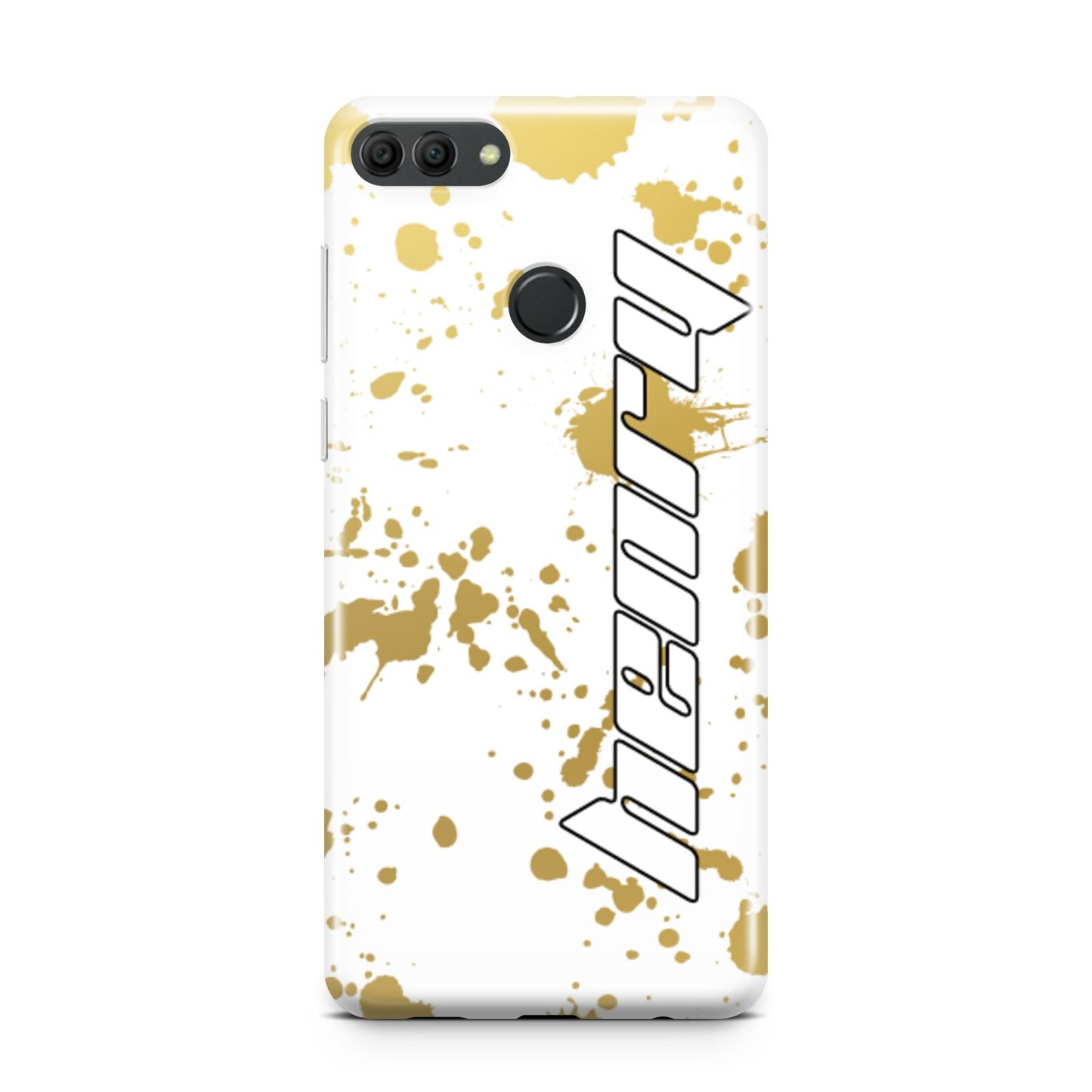 Personalised Gold Ink Splash Huawei Y9 2018
