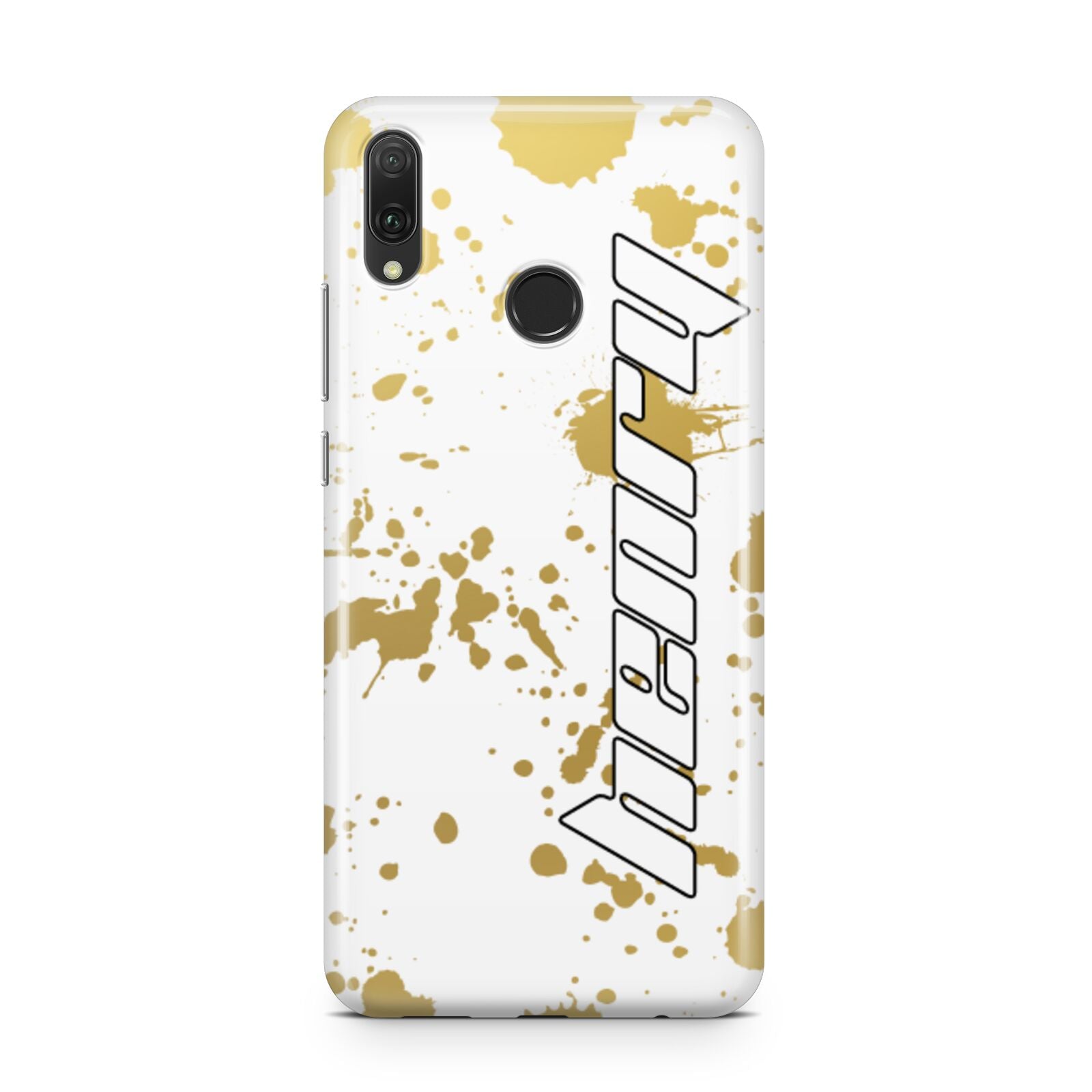 Personalised Gold Ink Splash Huawei Y9 2019