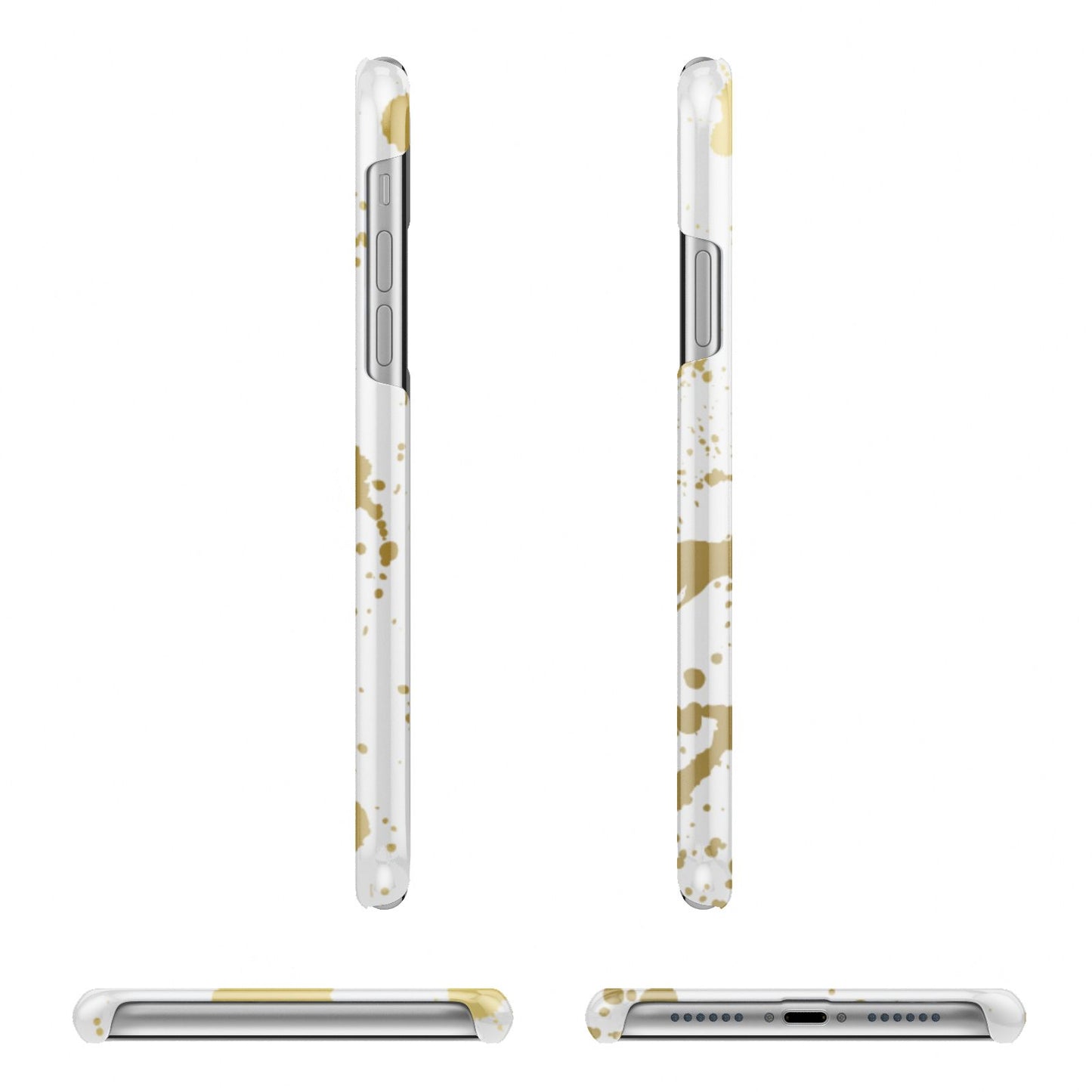 Personalised Gold Ink Splash iPhone 11 Pro 3D Snap Case Angle Images