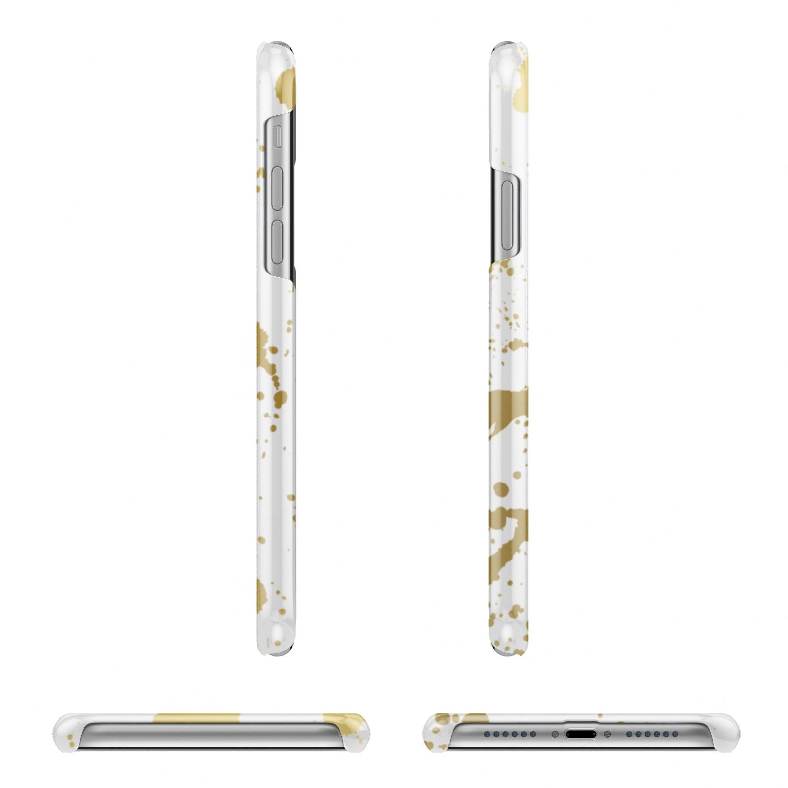 Personalised Gold Ink Splash iPhone 11 Pro 3D Snap Case Angle Images