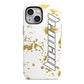 Personalised Gold Ink Splash iPhone 13 Mini Full Wrap 3D Tough Case