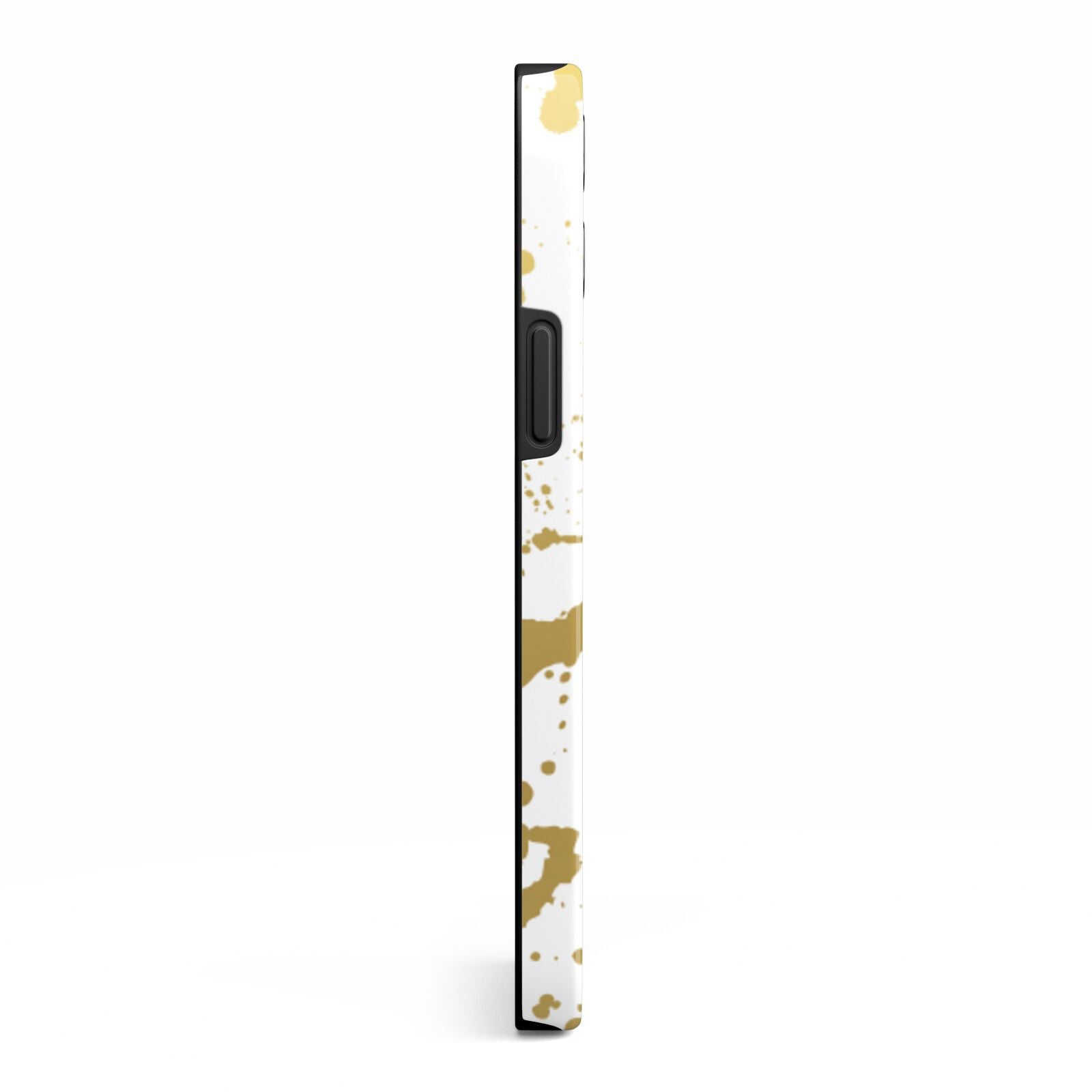 Personalised Gold Ink Splash iPhone 13 Pro Max Side Image 3D Tough Case