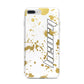 Personalised Gold Ink Splash iPhone 7 Plus Bumper Case on Silver iPhone
