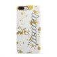 Personalised Gold Ink Splash iPhone 8 Plus 3D Snap Case on Gold Phone