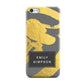Personalised Gold Leaf Grey With Name Apple iPhone 5c Case