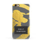 Personalised Gold Leaf Grey With Name Apple iPhone 6 3D Snap Case