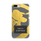 Personalised Gold Leaf Grey With Name Apple iPhone 7 8 Plus 3D Tough Case