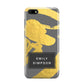 Personalised Gold Leaf Grey With Name Huawei Y5 Prime 2018 Phone Case