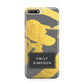 Personalised Gold Leaf Grey With Name Huawei Y6 2018