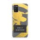 Personalised Gold Leaf Grey With Name Samsung A02s Case